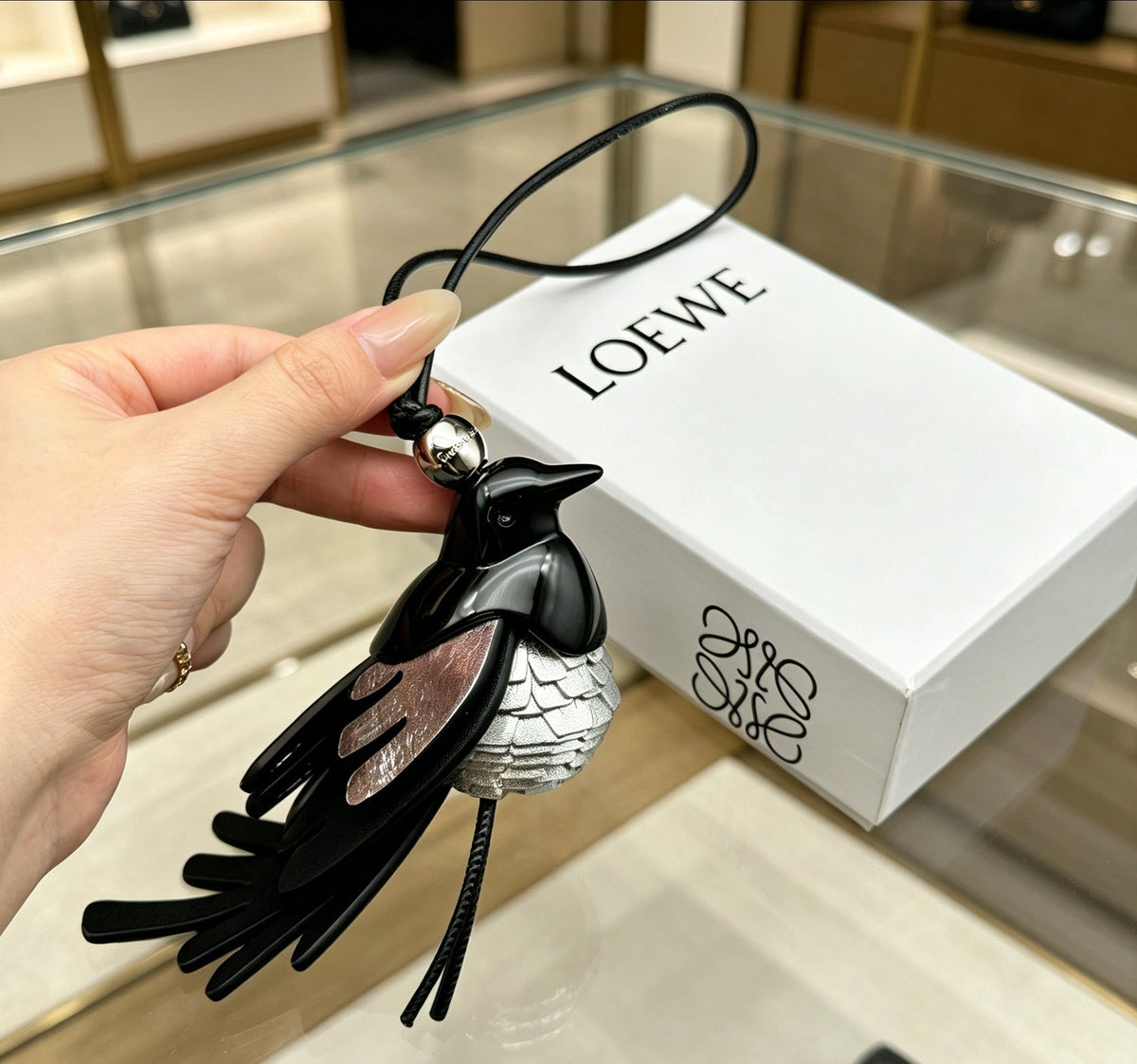 Martin Graham bag charm in polished metal-tone – main product view
