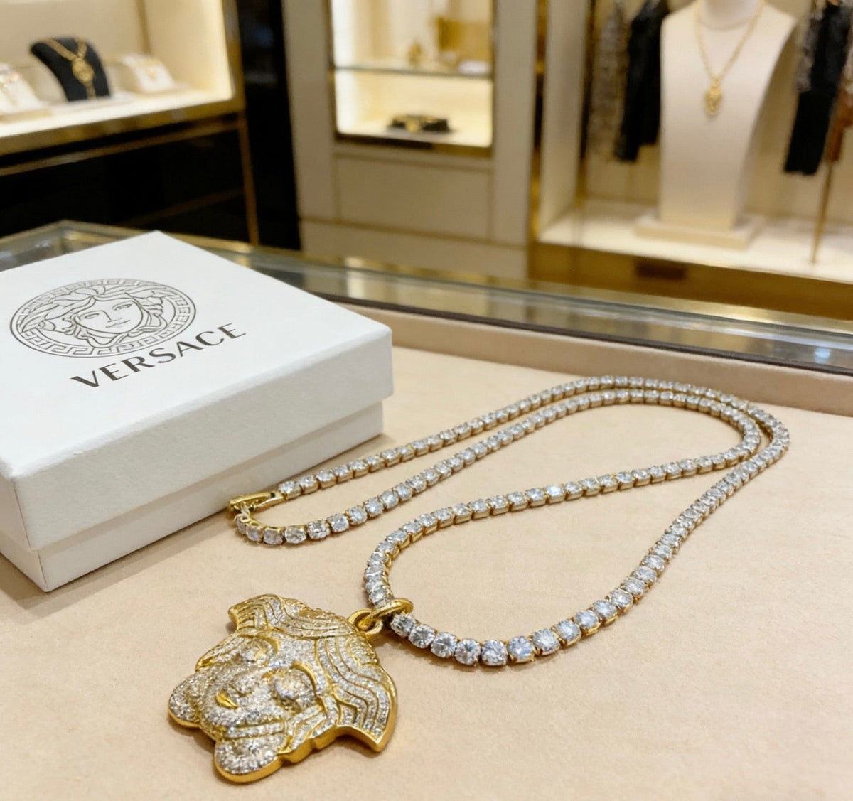 Martin Graham pendant necklace in polished metal-tone – main product view