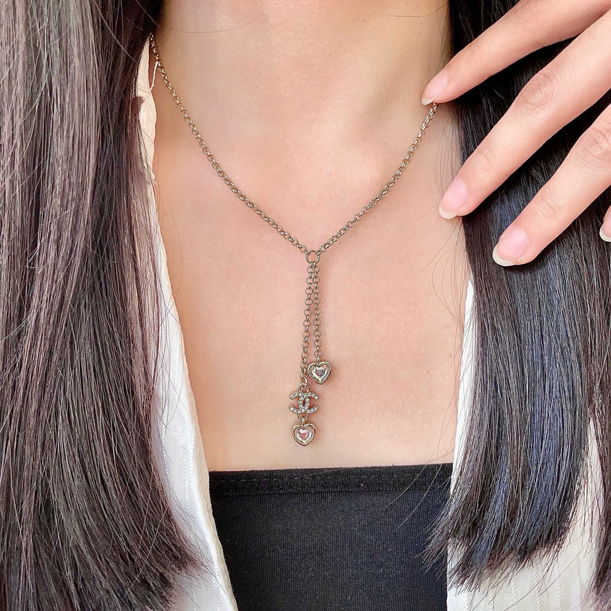 Martin Graham pendant necklace in polished metal-tone – main product view