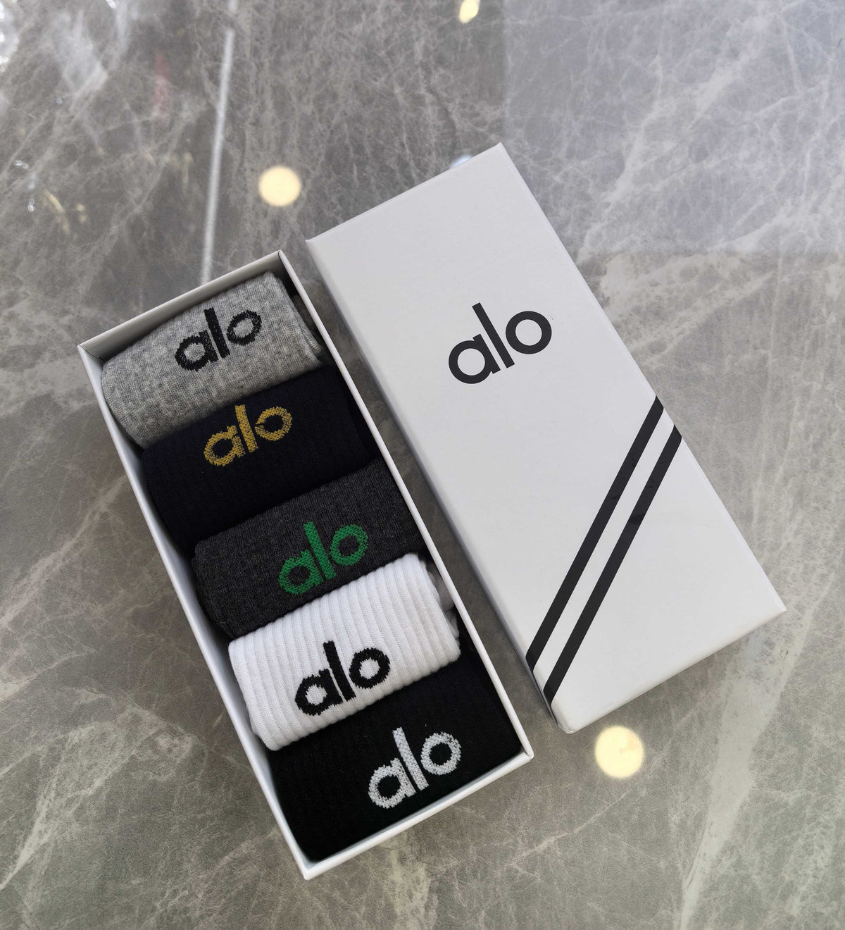 Alo Cotton Crew Socks - 5-Pair Pack
