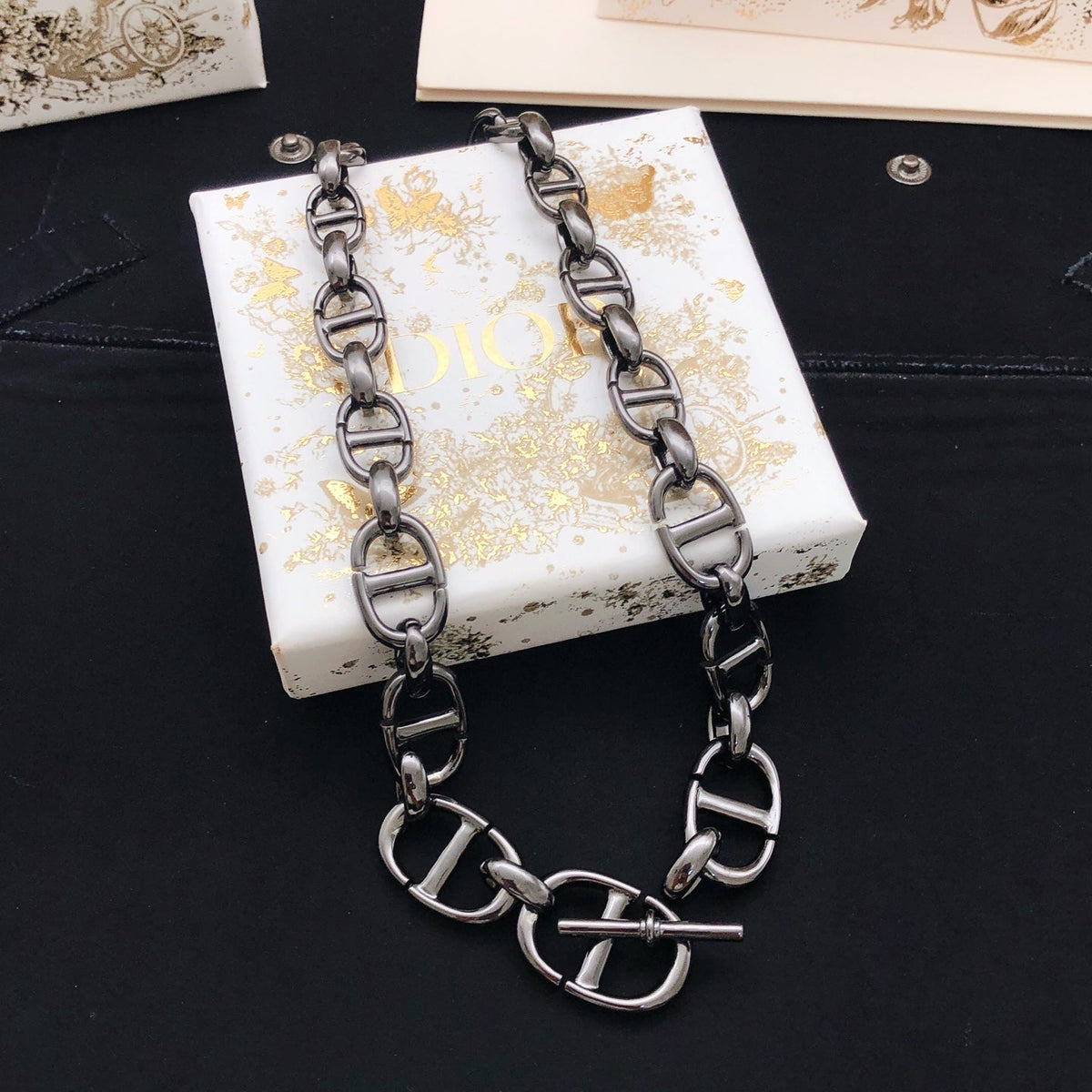 Martin Graham pendant necklace in polished metal-tone – main product view