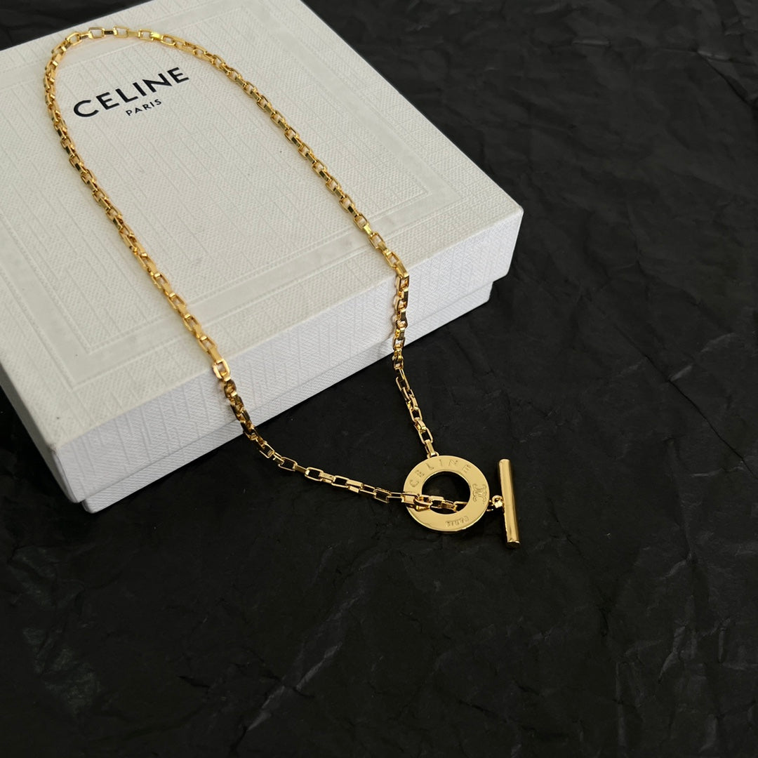Martin Graham pendant necklace in polished metal-tone – main product view