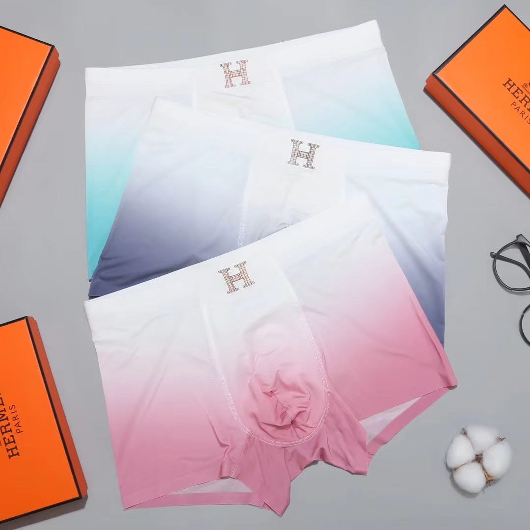 Hermes Gradient Men's Trunk Underwear - 3-Piece Box