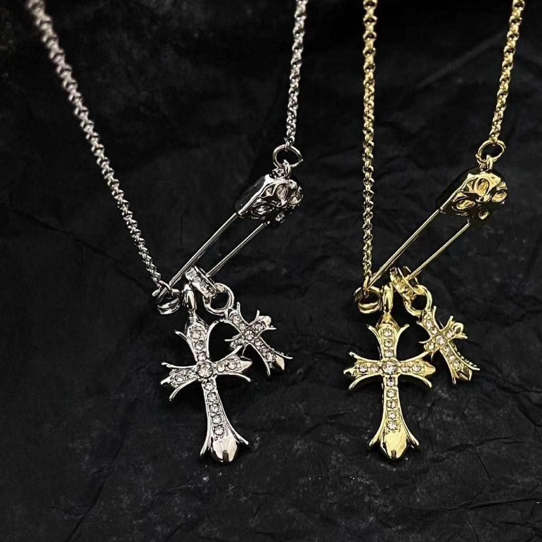 Martin Graham pendant necklace in polished metal-tone – main product view