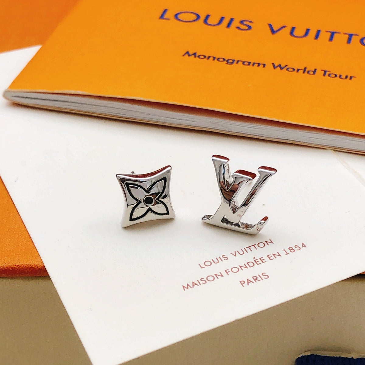 Martin Graham stud earrings in polished metal-tone – main product view