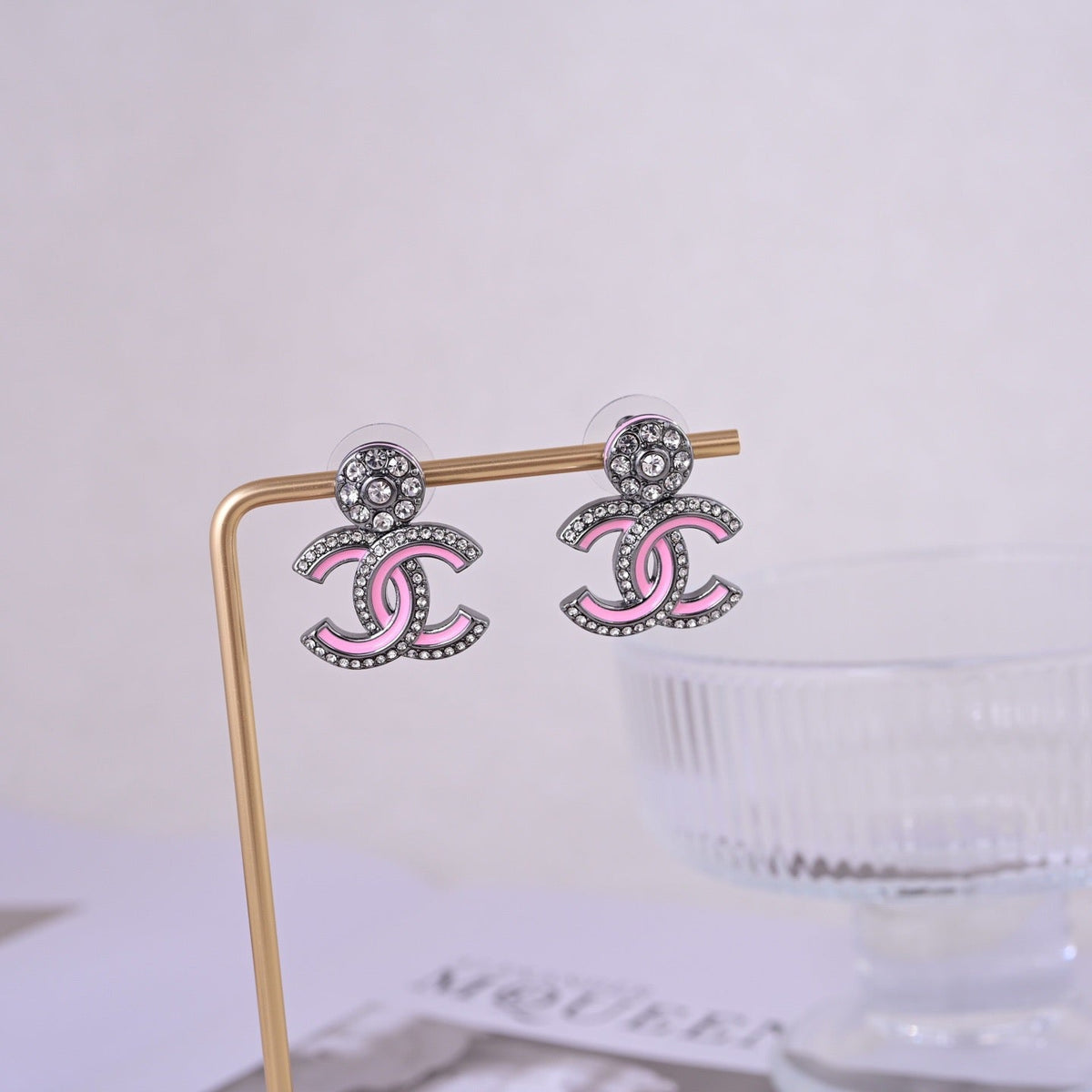 Martin Graham stud earrings in polished metal-tone – main product view