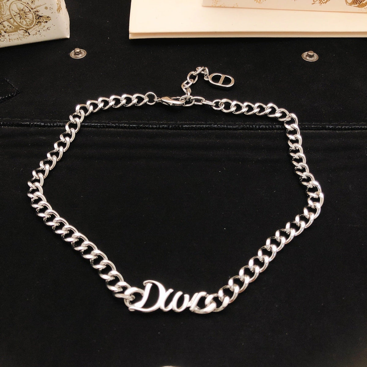 Martin Graham pendant necklace in polished metal-tone – main product view