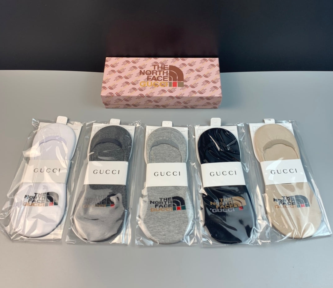 Gucci Cotton No-Show Socks - 5-Pair Set