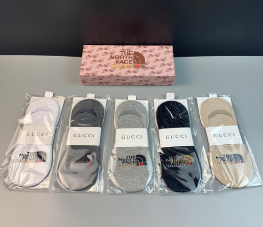 Gucci Cotton No-Show Socks - 5-Pair Set