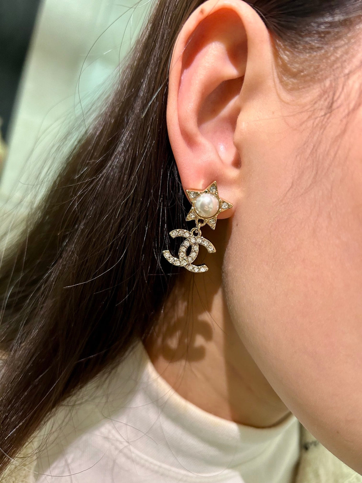 Martin Graham stud earrings in polished metal-tone – main product view