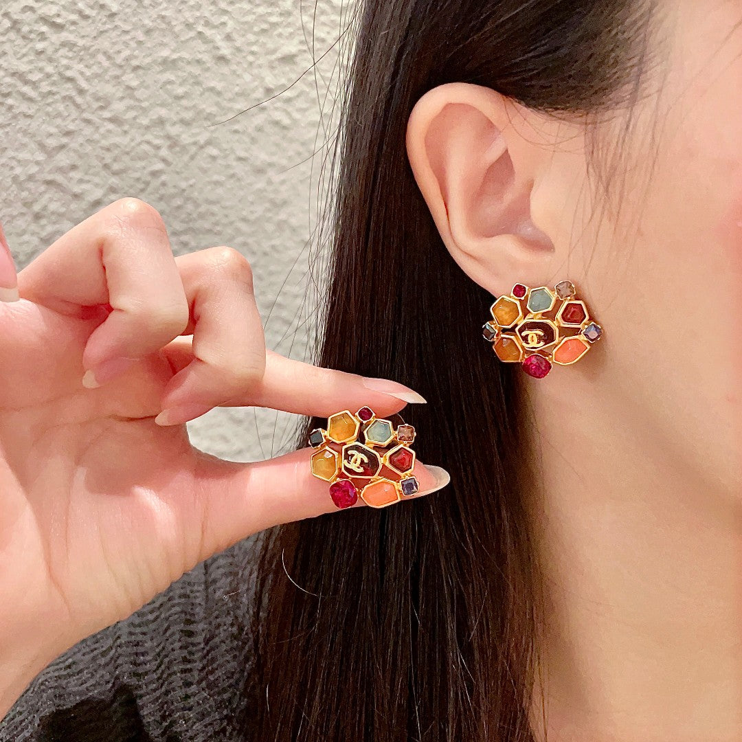 Martin Graham stud earrings in polished metal-tone – main product view