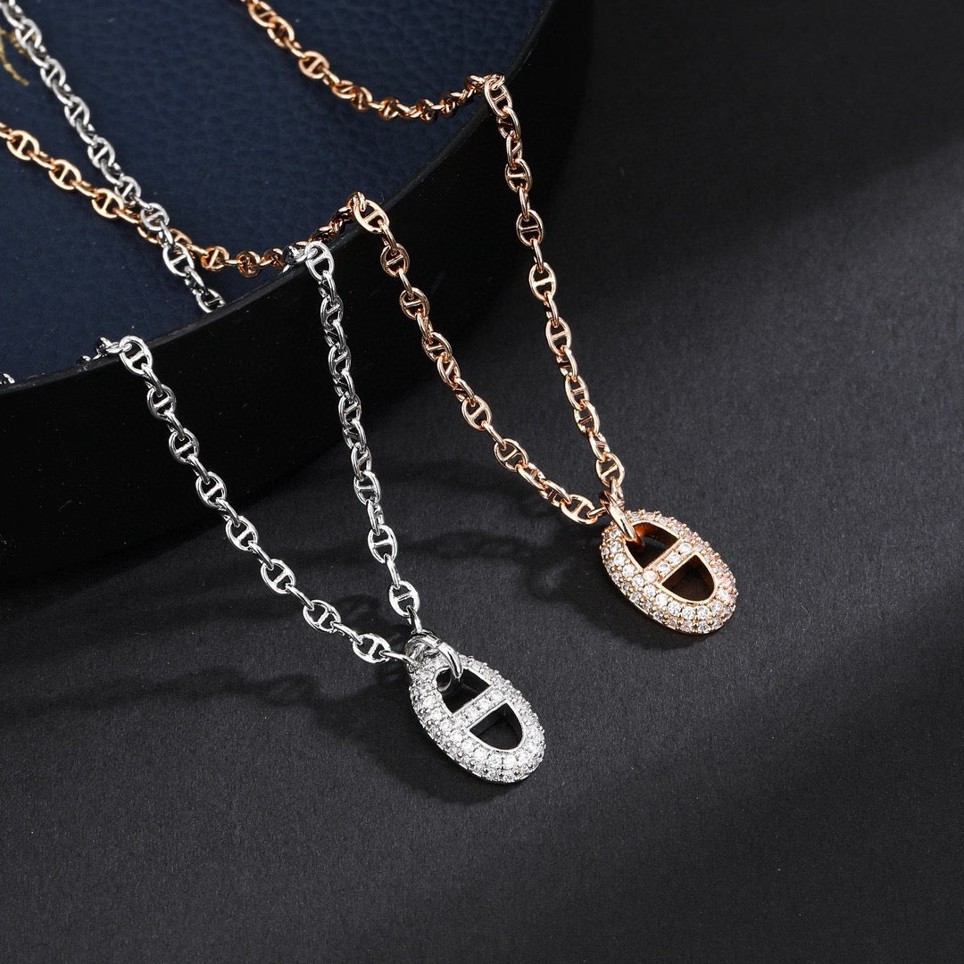 Martin Graham pendant necklace in polished metal-tone – main product view
