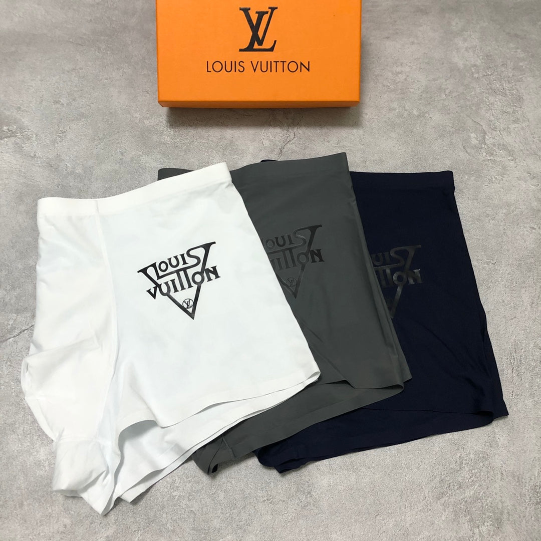 Louis Vuitton Visible All-Over Pattern And Logo Details Men's Boxer Briefs - 4-Piece Box