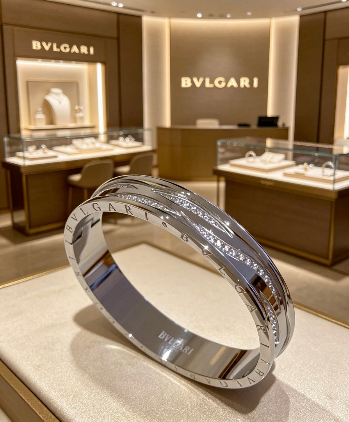 Martin Graham bangle in polished metal-tone – main product view