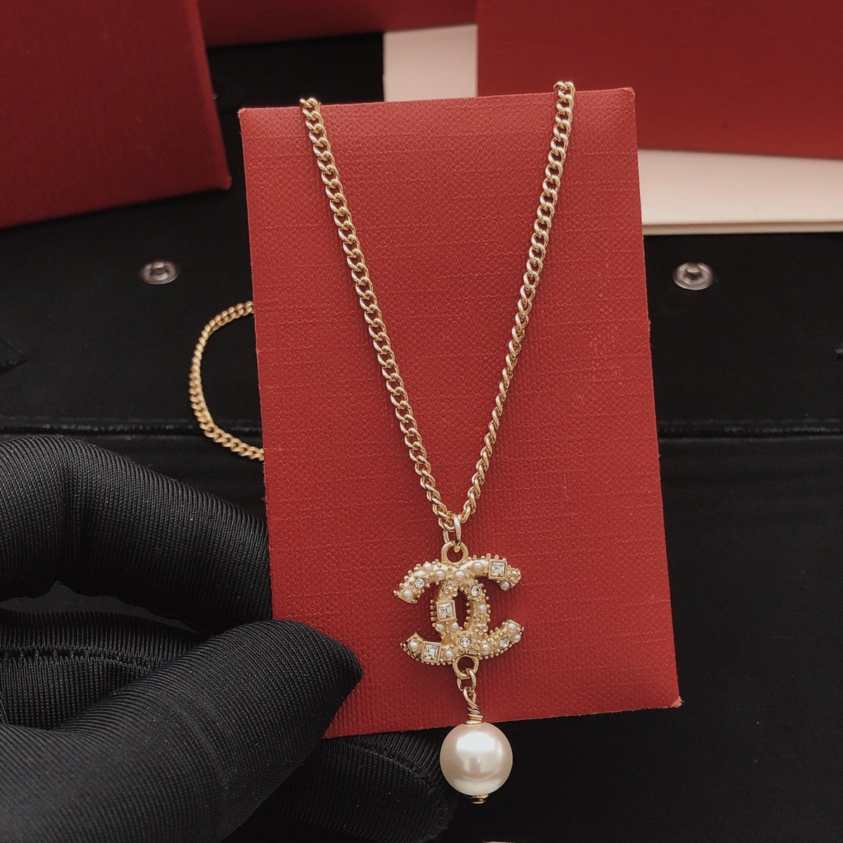 Martin Graham pendant necklace in polished metal-tone – main product view