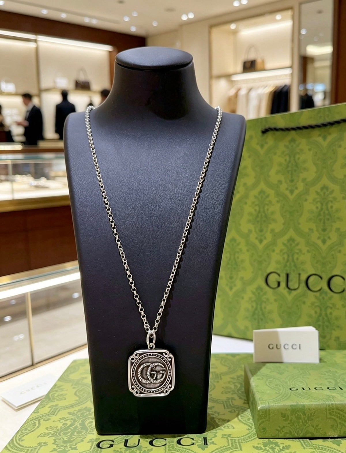 Martin Graham pendant necklace in polished metal-tone – main product view