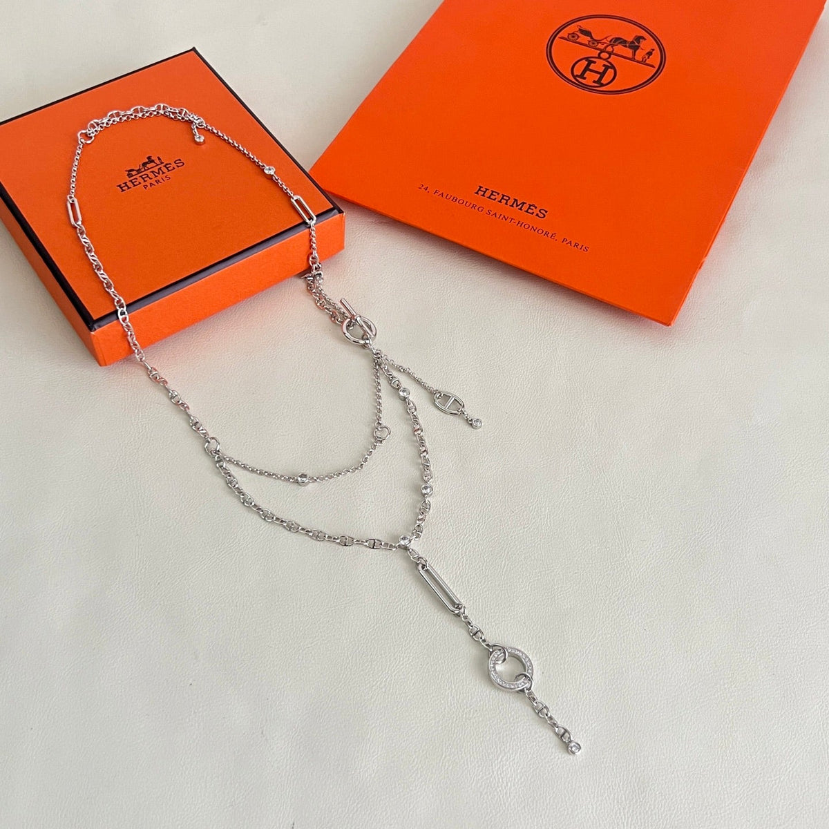 Martin Graham pendant necklace in polished metal-tone – main product view