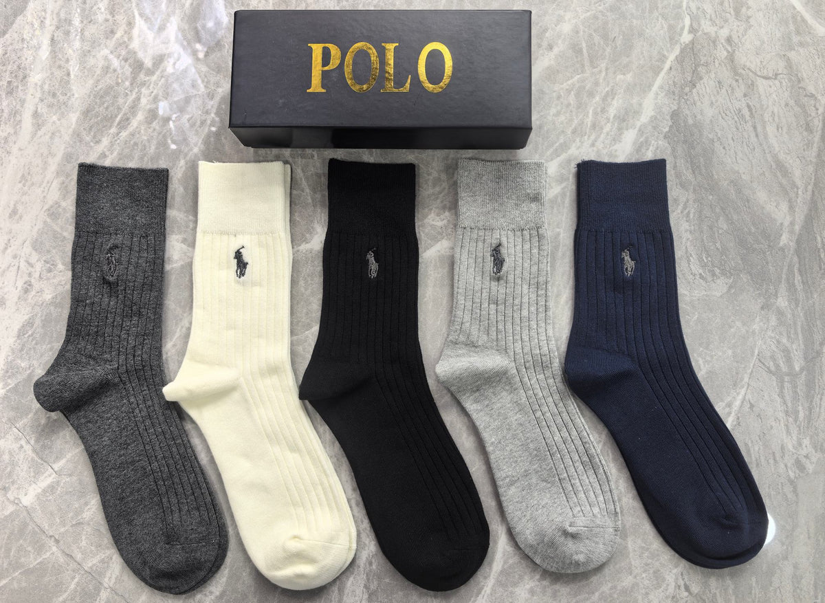 Polo Ralph Lauren Small Polo-Player Details Crew Socks - 5-Pair Set