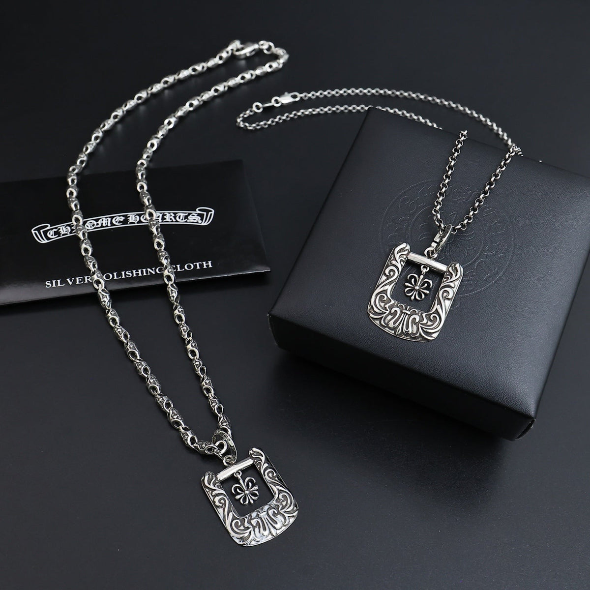 Martin Graham pendant necklace in polished metal-tone – main product view