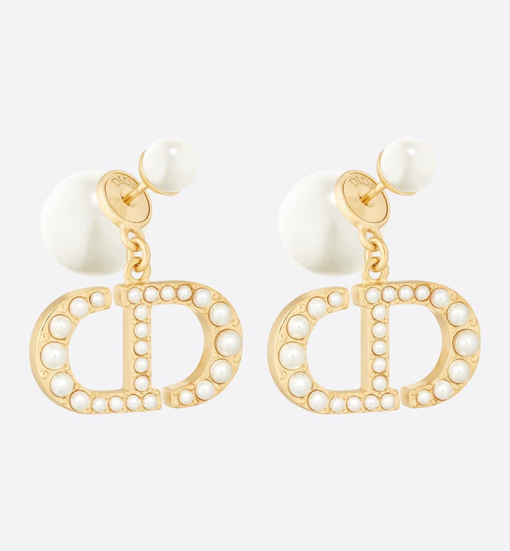 Martin Graham stud earrings in polished metal-tone – main product view