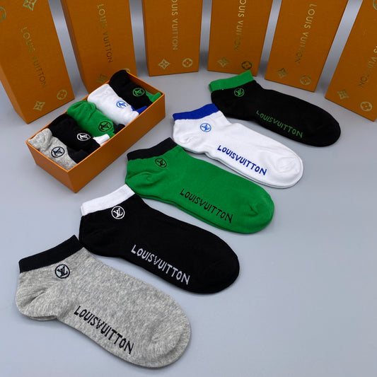 Louis Vuitton No-Show Socks - 5-Pair Set