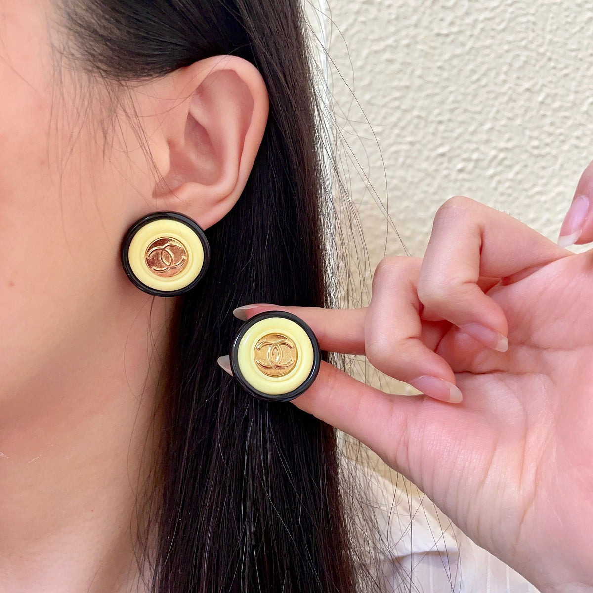 Martin Graham stud earrings in polished metal-tone – main product view