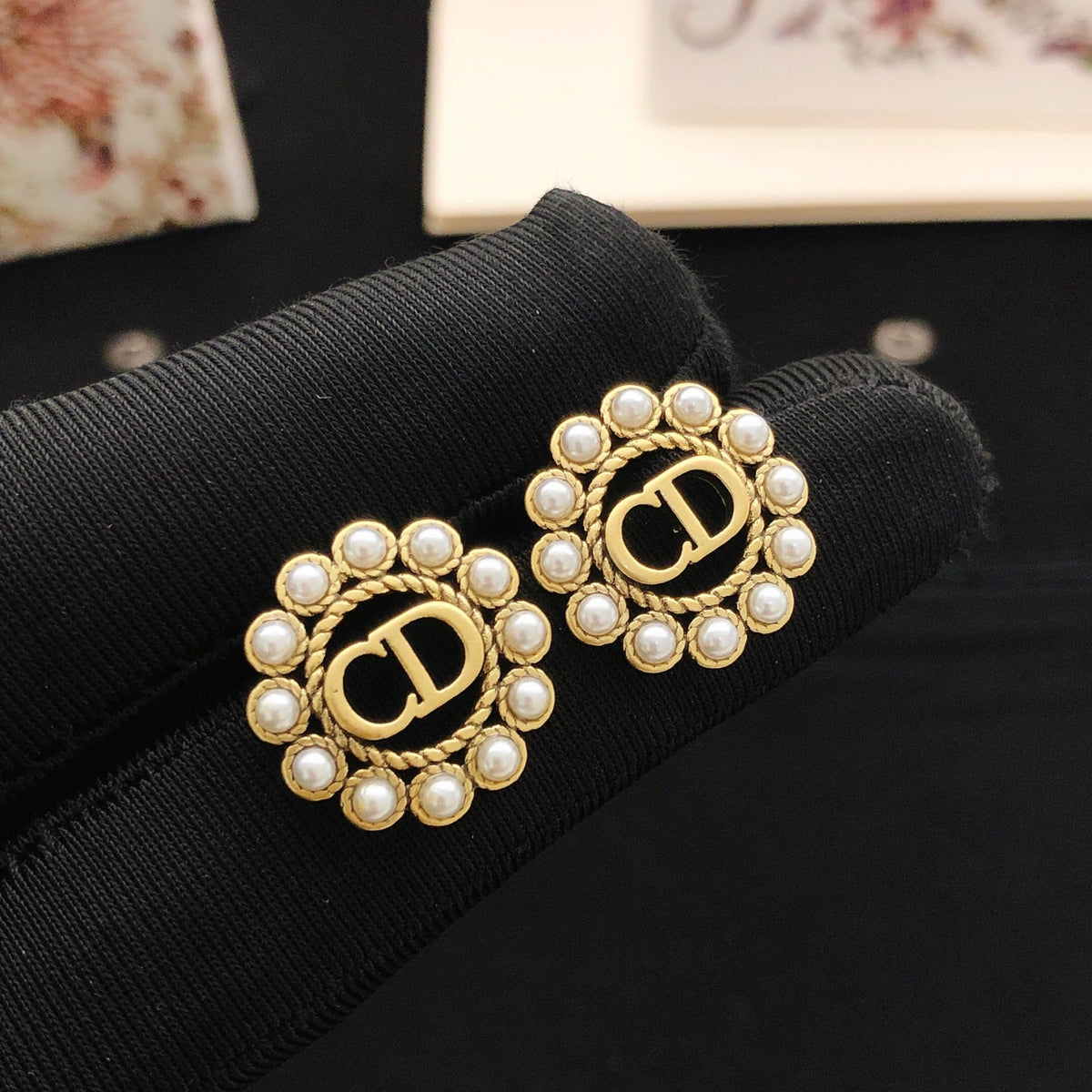 Martin Graham stud earrings in polished metal-tone – main product view