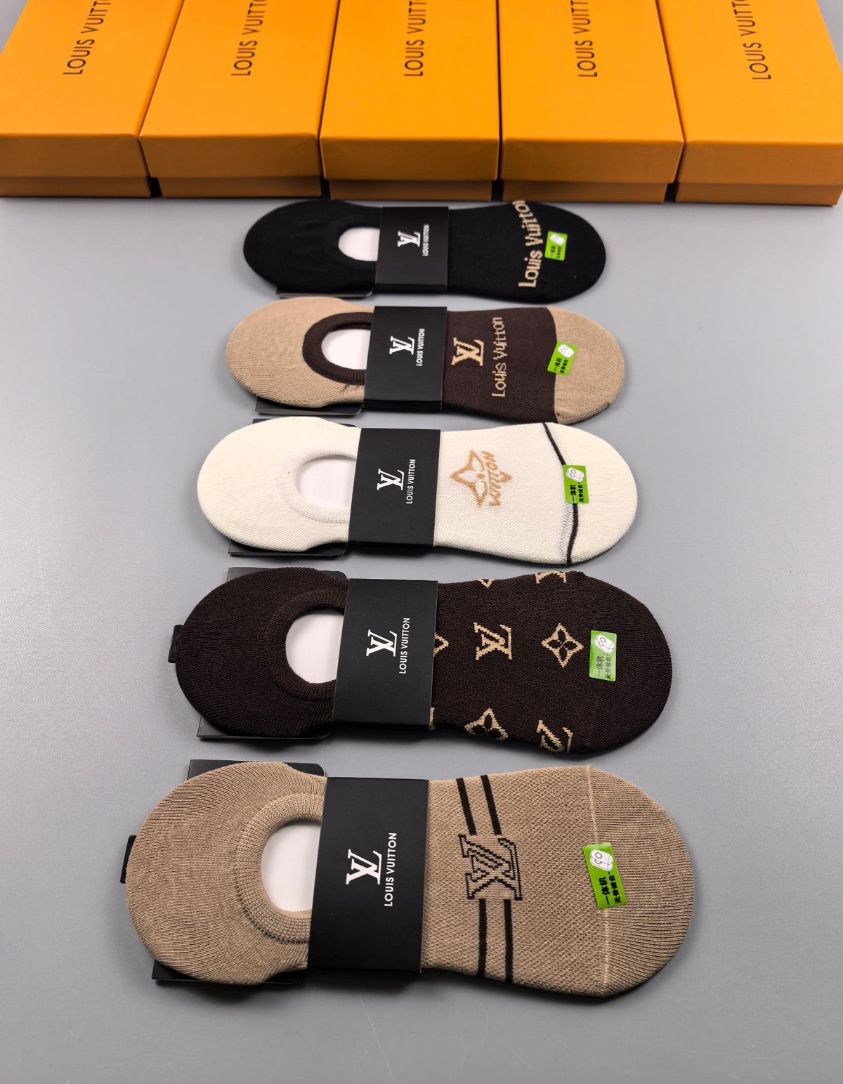 Louis Vuitton No-Show Socks - 5-Pair Set