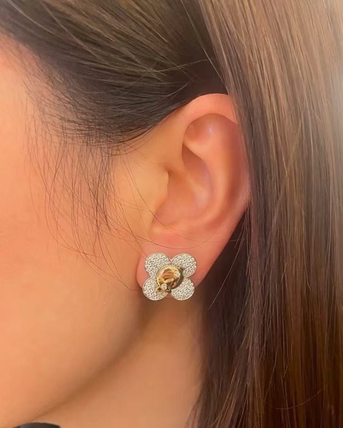 Martin Graham stud earrings in polished metal-tone – main product view