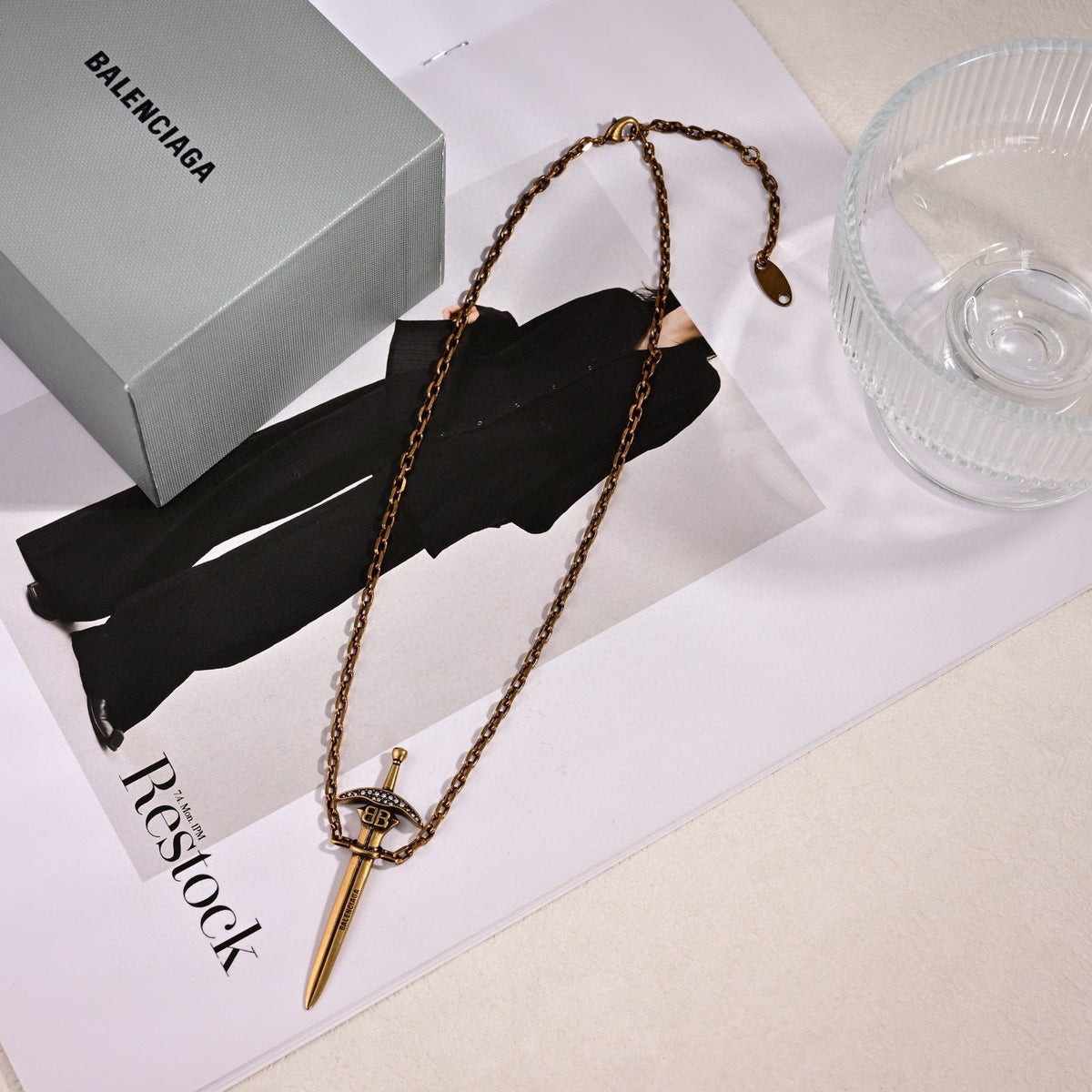 Martin Graham pendant necklace in polished metal-tone – main product view