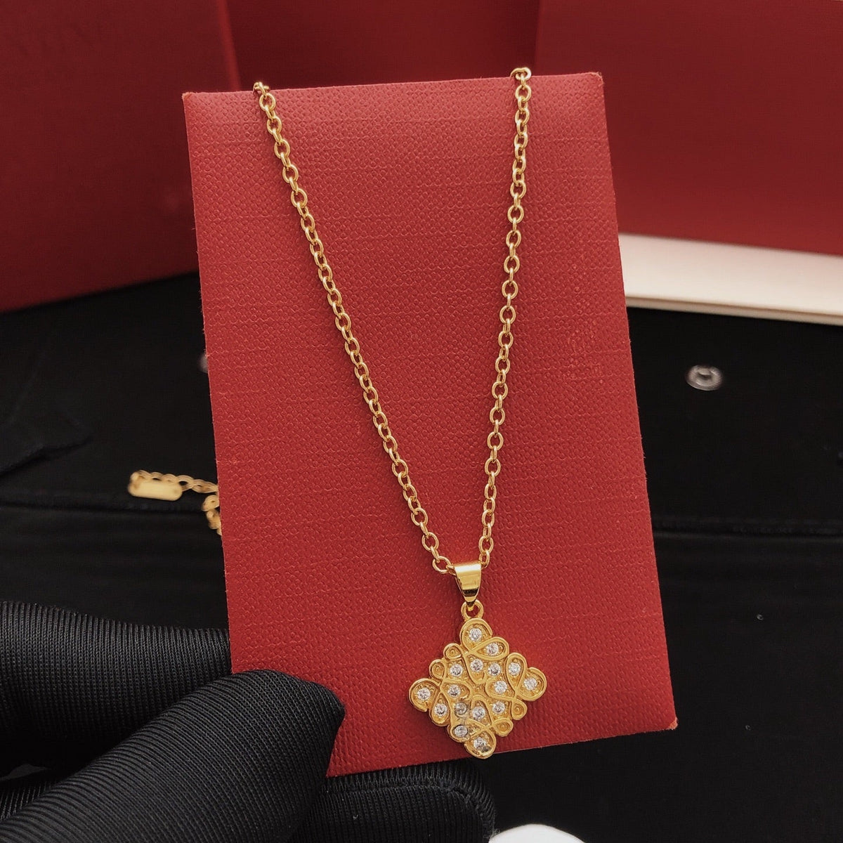 Martin Graham pendant necklace in polished metal-tone – main product view