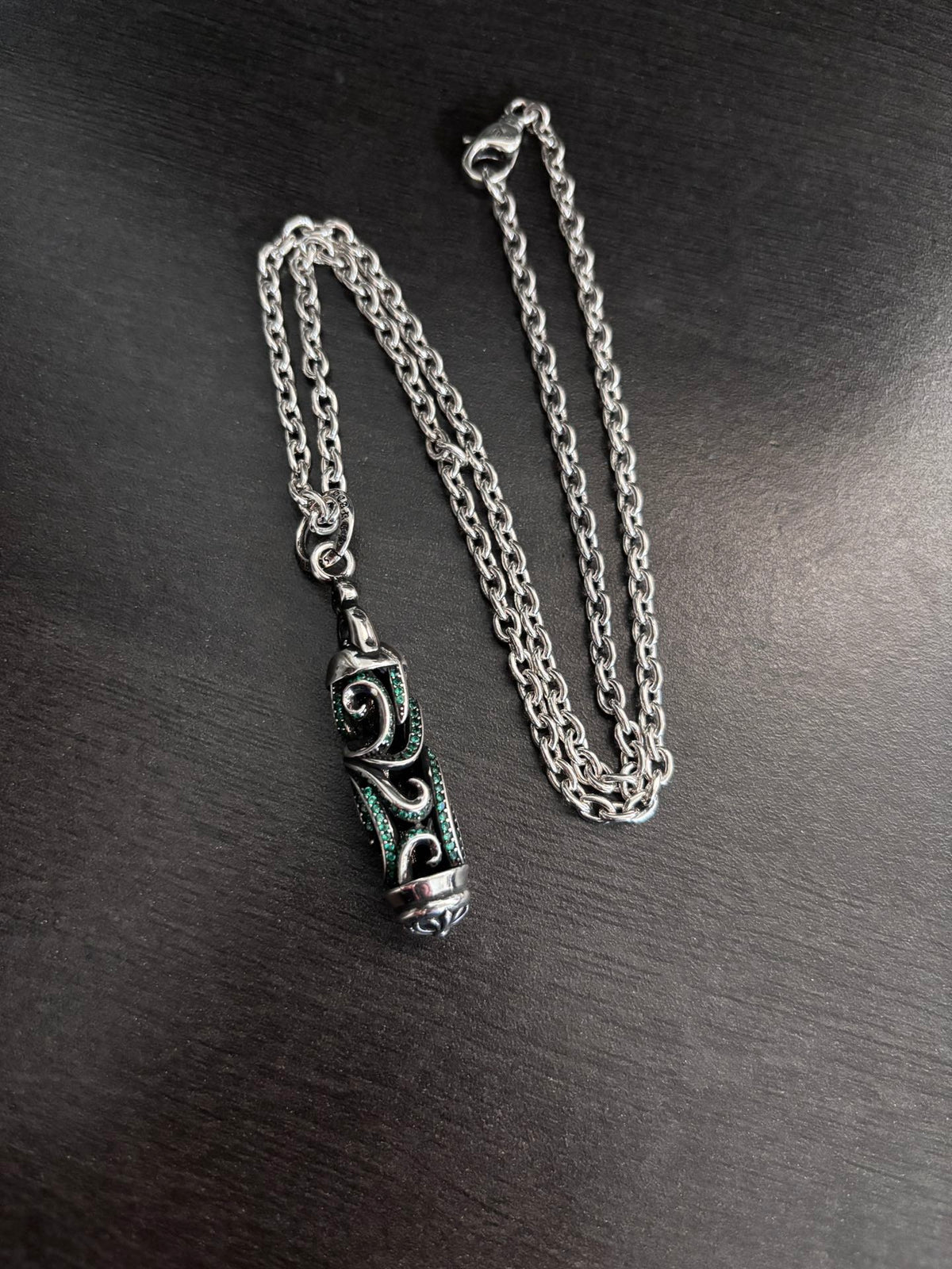 Martin Graham pendant necklace in polished metal-tone – main product view