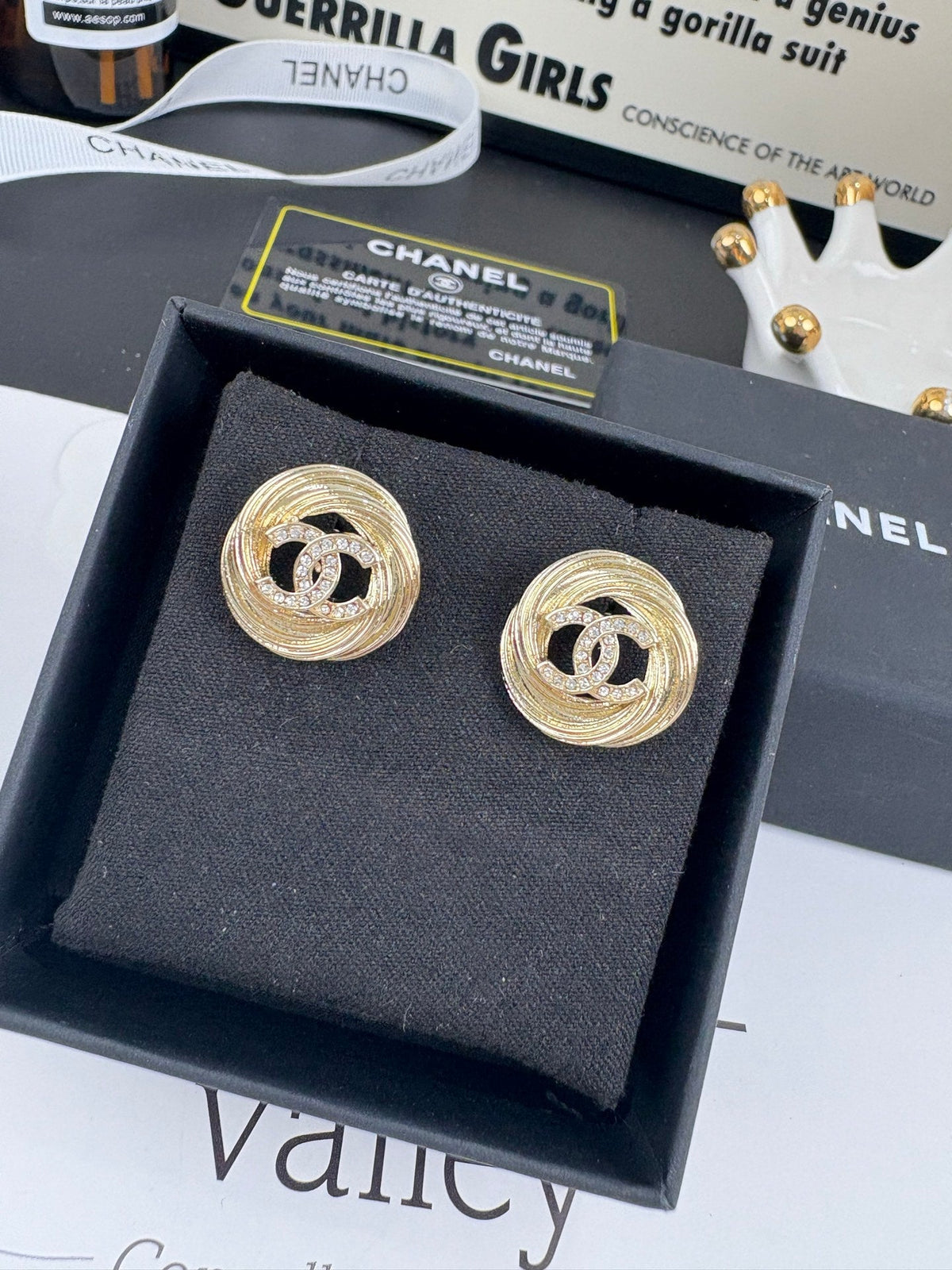 Martin Graham stud earrings in polished metal-tone – main product view