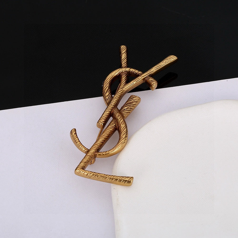 Martin Graham brooch in polished metal-tone – main product view