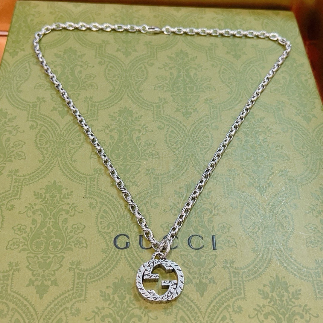 Martin Graham pendant necklace in polished metal-tone – main product view