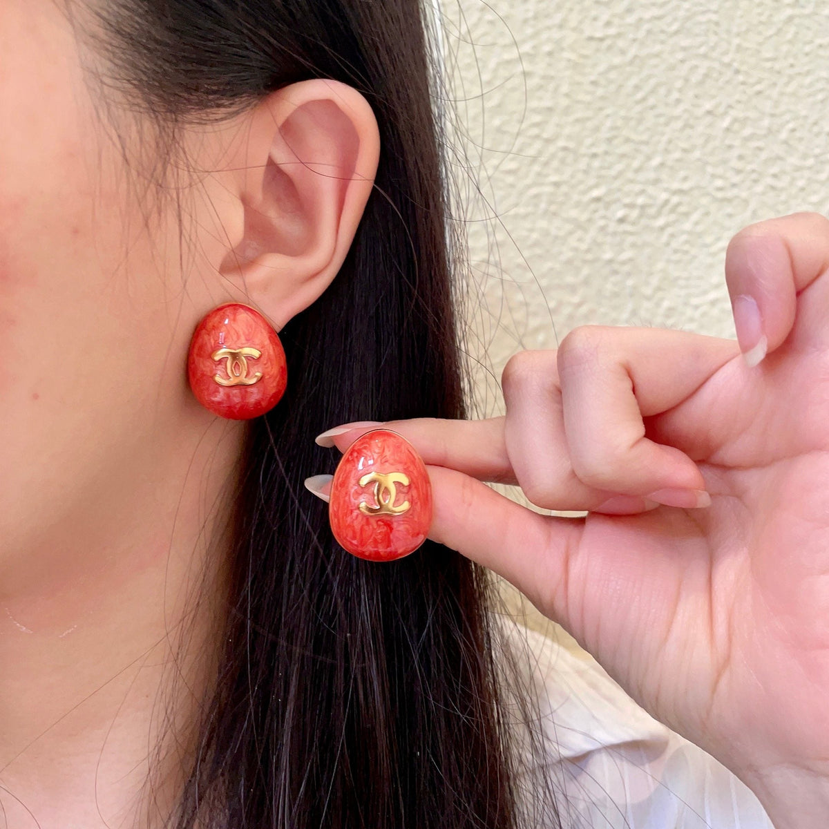 Martin Graham stud earrings in polished metal-tone – main product view