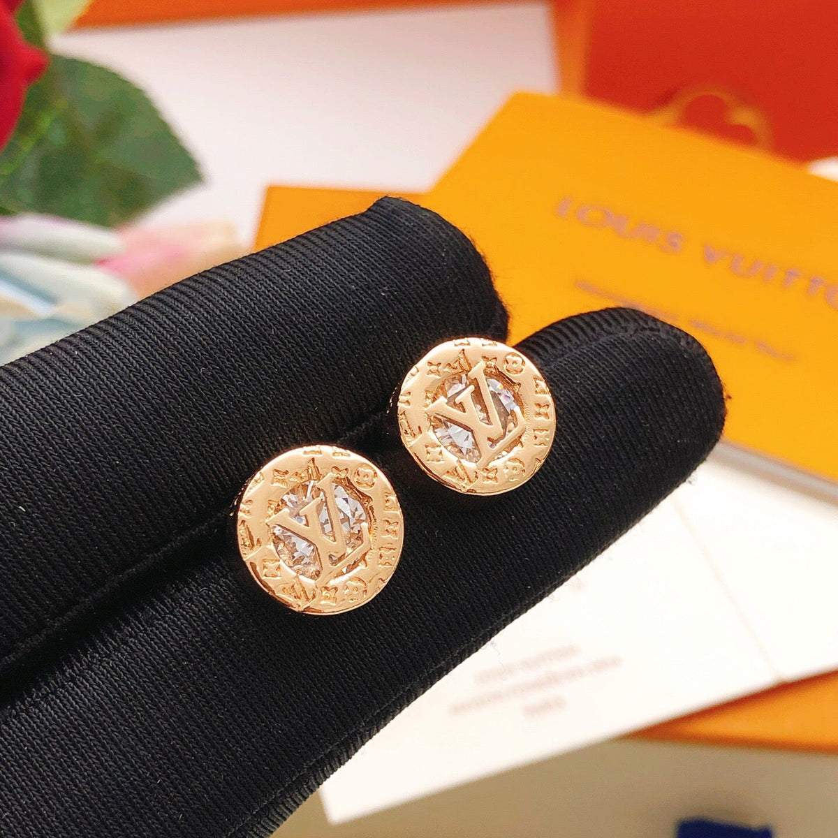 Martin Graham stud earrings in polished metal-tone – main product view
