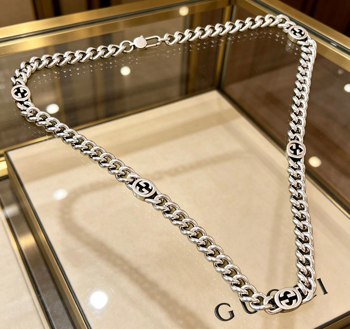 Martin Graham pendant necklace in polished metal-tone – main product view