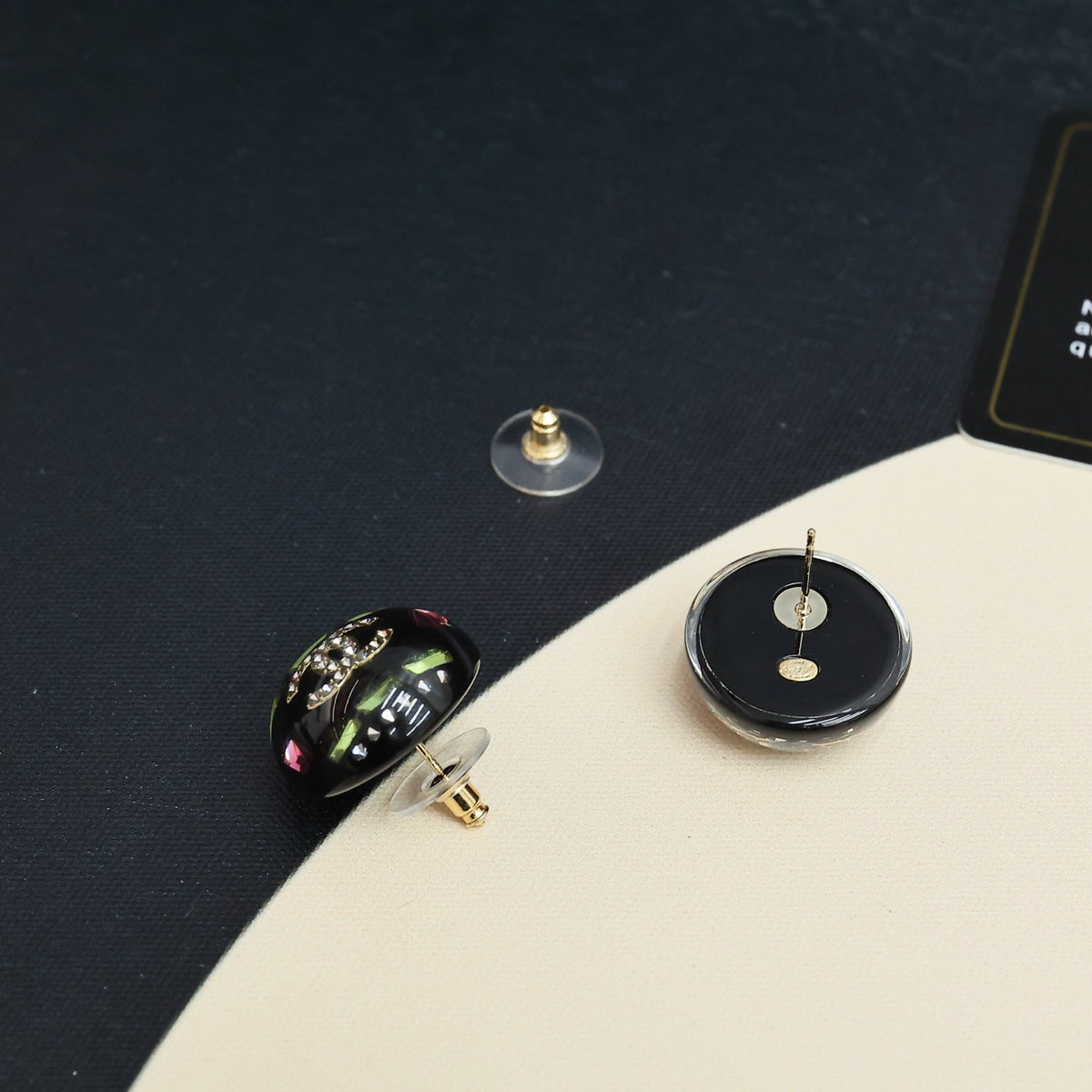 Martin Graham stud earrings in polished metal-tone – main product view