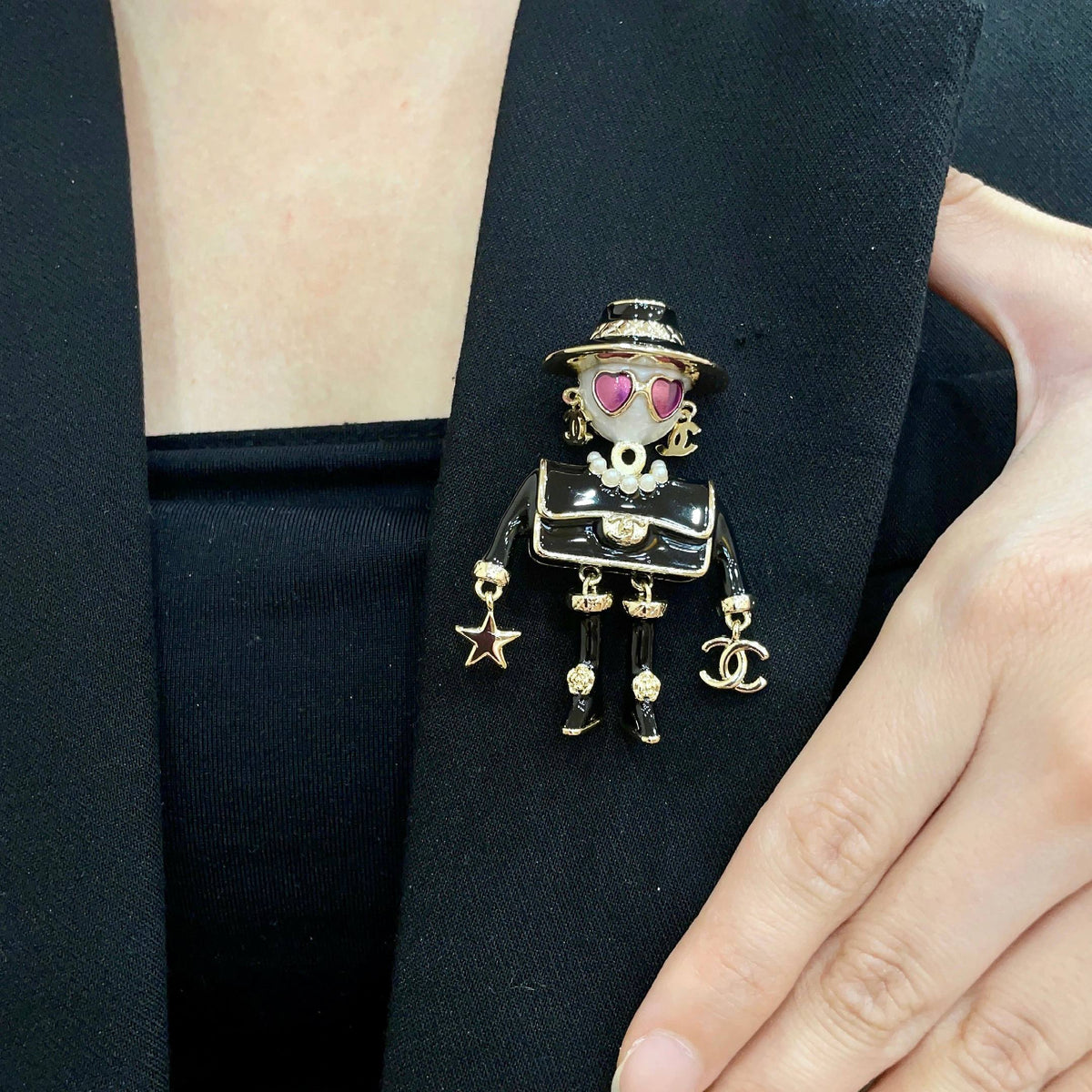 Martin Graham brooch in polished metal-tone – main product view