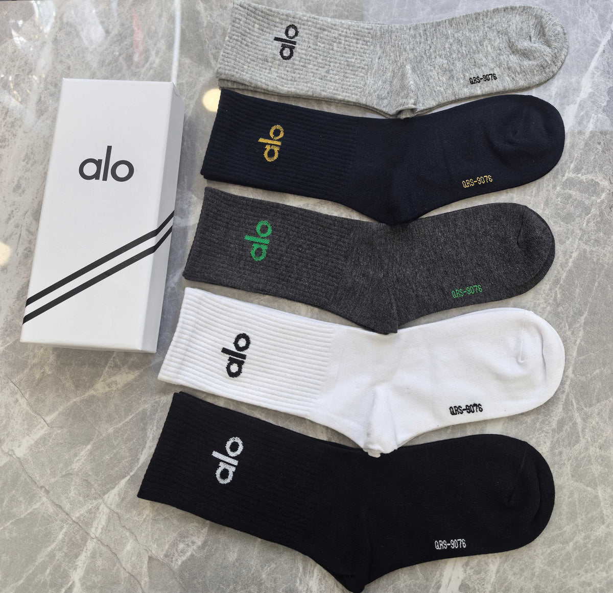 Alo Cotton Crew Socks - 5-Pair Pack