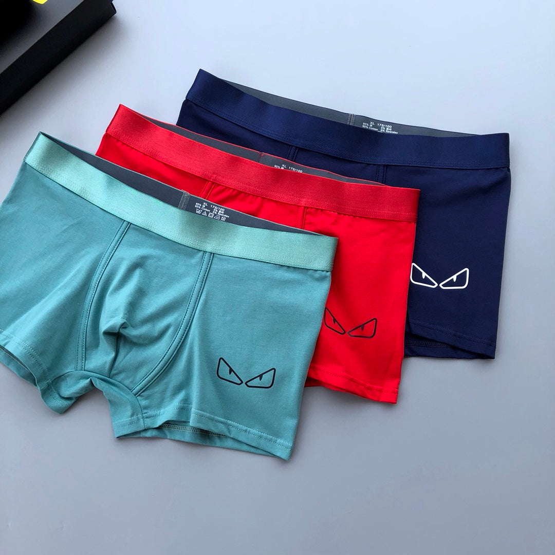 Fendi Eye Graphics Men's Boxer Briefs - 3-Piece Box