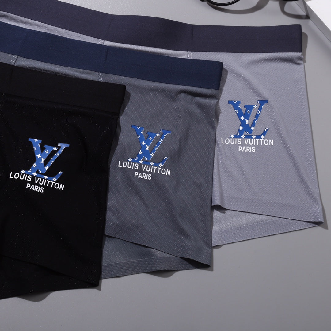 Louis Vuitton Nylon-Blend Logo Detail Men's Boxer Briefs - 3-Piece Box