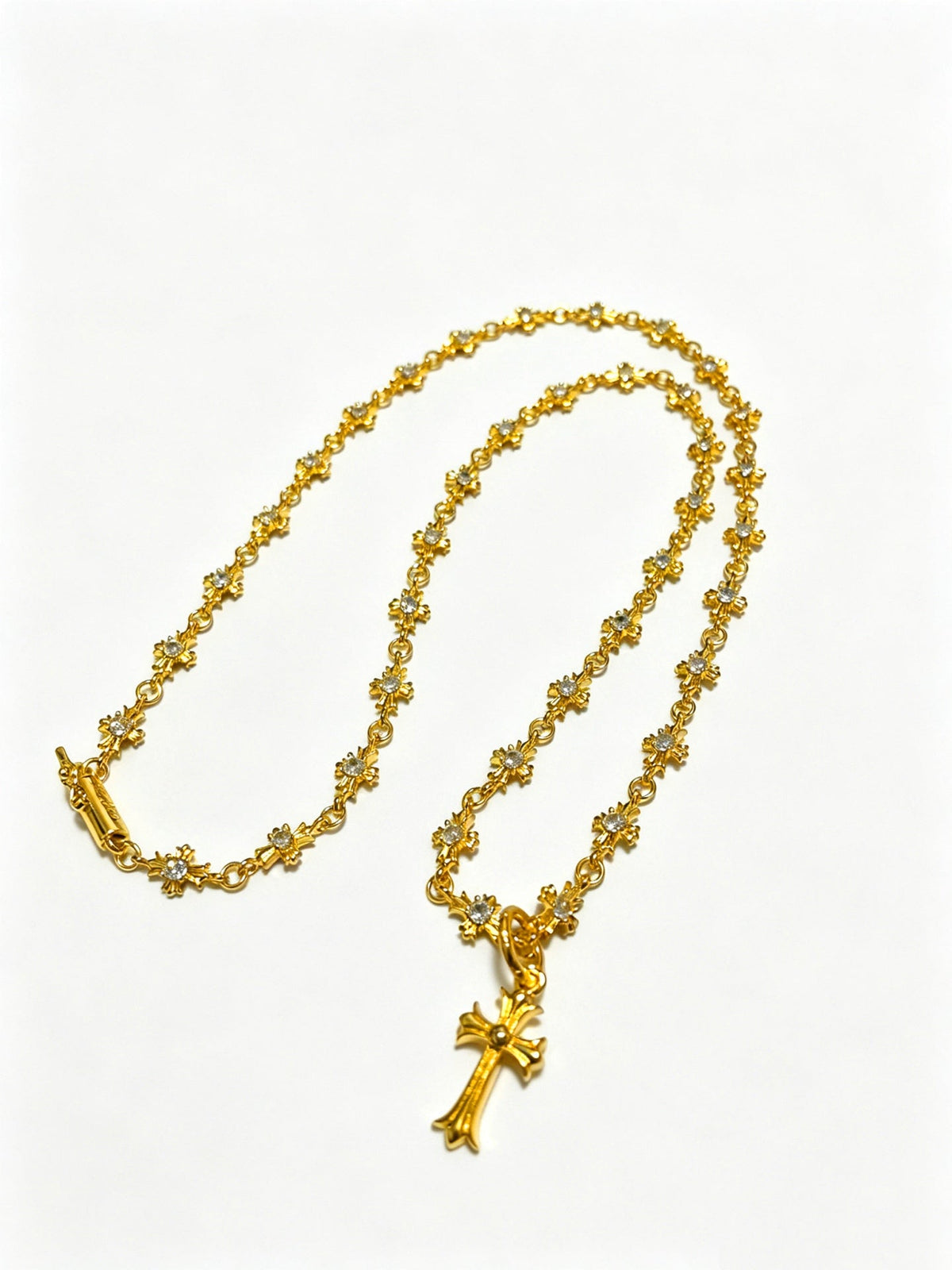 Martin Graham pendant necklace in polished metal-tone – front product view