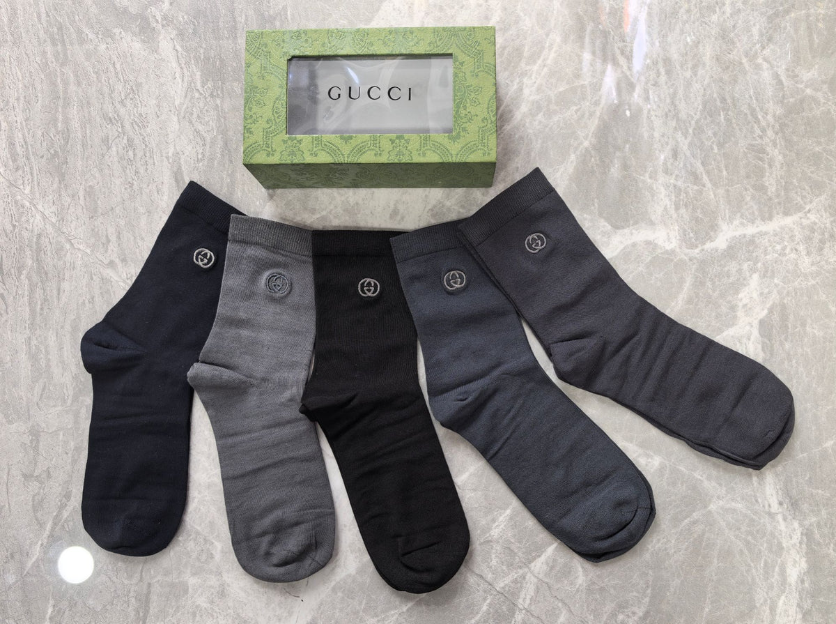 Gucci Business Crew Socks - 5-Pair Box