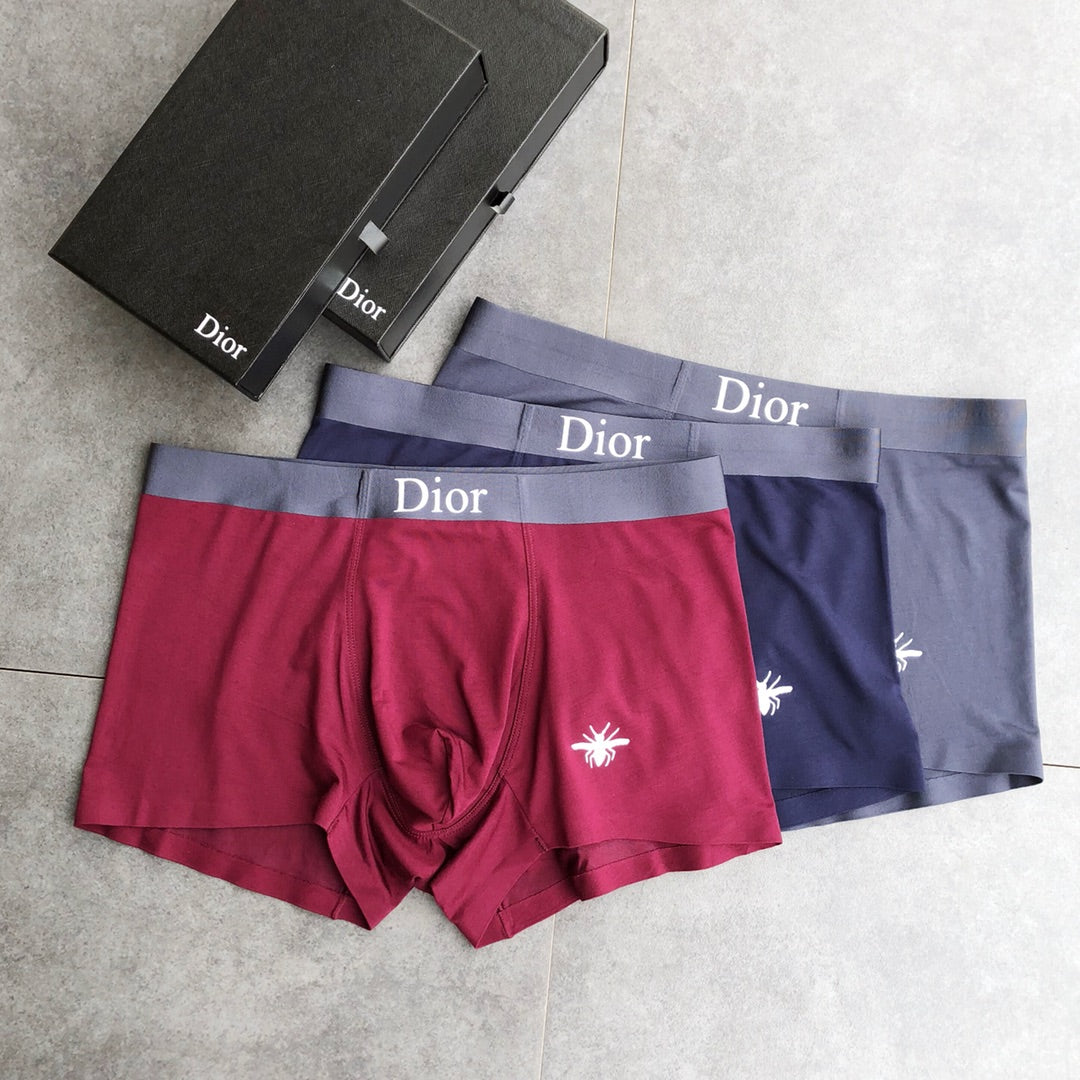 Dior Small Bee Details Men's Boxer Briefs - 3-Piece Box