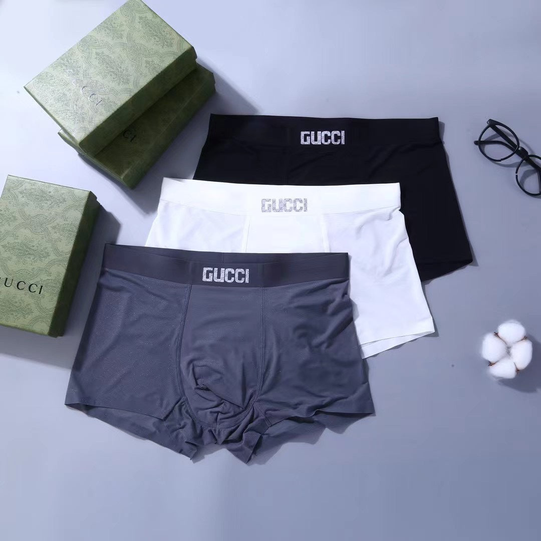 Gucci Tonal Waistband Details Men's Boxer Briefs - 3-Piece Box