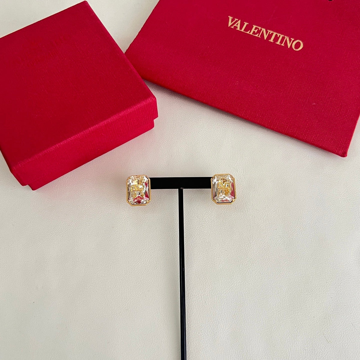 Martin Graham earrings in polished metal-tone – front view