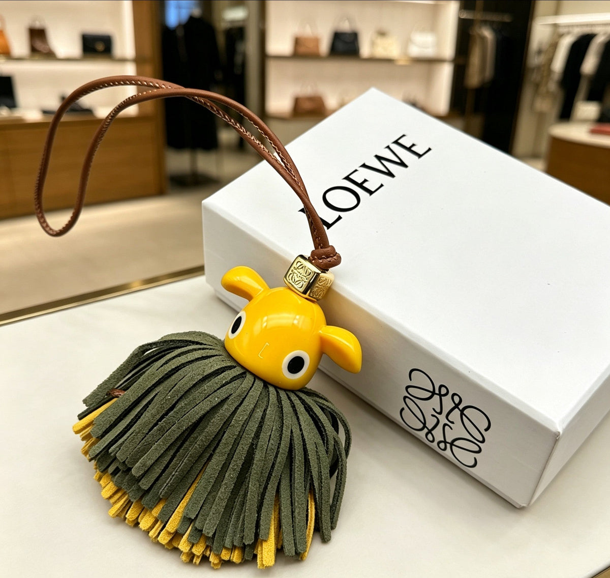 Martin Graham bag charm in polished metal-tone – front view