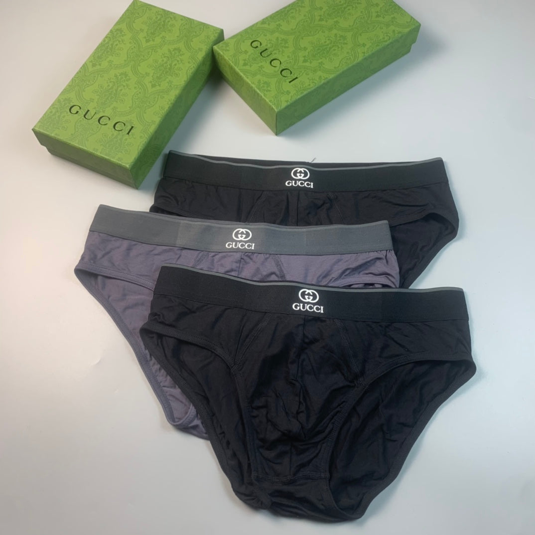 Gucci Small Emblem Details Men's Briefs - 3-Piece Box